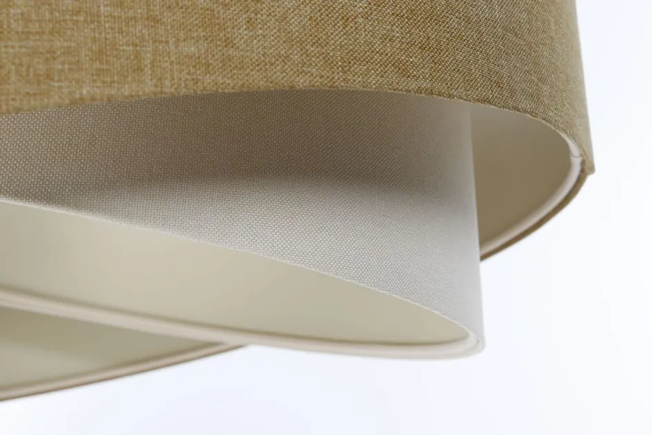 BPS Koncept Hängelampe Beige Creme 45 cm E27 verstellbar Stoffschirm< Hängelampen|Bürolampen