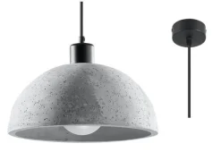Hängelampen|Wohnzimmerlampen*Sollux Hängelampe Beton Ø 30 cm Grau E27 Küche
