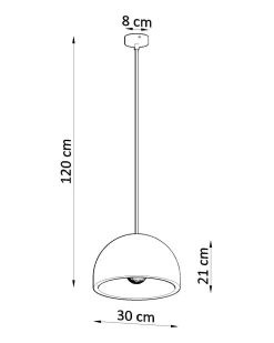 Hängelampen|Wohnzimmerlampen*Sollux Hängelampe Beton Ø 30 cm Grau E27 Küche