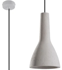 Sollux Hängelampe Beton Ø 17 cm Grau E27 Küche Esstisch< Wohnzimmerlampen|Betonlampen