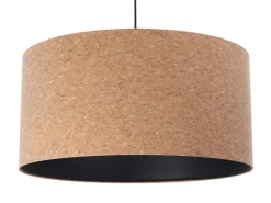 Moderne Lampen|Wohnzimmerlampen*BPS Koncept Hängelampe E27 Ø 30 cm Natur Schwarz Kork Modern