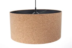 BPS Koncept Hängelampe E27 Ø 50 cm Natur Schwarz Kork Modern< Moderne Lampen|Wohnzimmerlampen