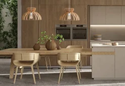 Nowodvorski Hängelampe E27 Ø 48 cm Weiß Natur Holz Schirm natürlich< Bürolampen|Lampen Aus Aller Welt