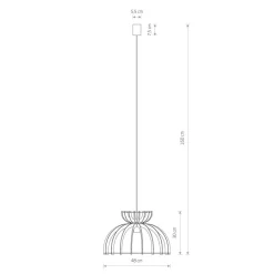 Nowodvorski Hängelampe E27 Ø 48 cm Weiß Natur Holz Schirm natürlich< Bürolampen|Lampen Aus Aller Welt