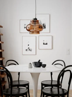 By Rydéns Hängelampe E27 30 cm breit Metall Rauchglas verstellbar< Hängelampen|Wohnzimmerlampen