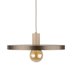 TK Lighting Hängelampe E27 Ø40 cm rund Sandgrau Braun Vintage< Hängelampen|Bürolampen