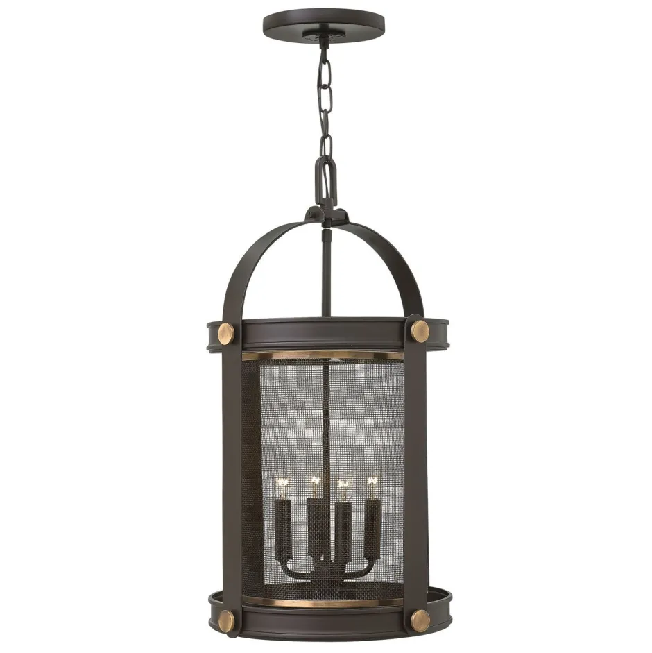 Elstead Hängelampe E14 in Bronze antik Ø36cm Metall Vintage< Vintage Lampen|Wohnzimmerlampen