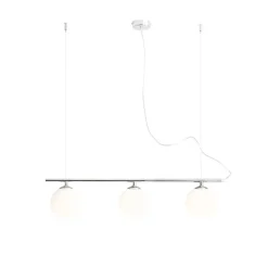 Hängelampen|Bürolampen*ALDEX Hängelampe E14 Metall Glas in Chrom Weiß gemütlich