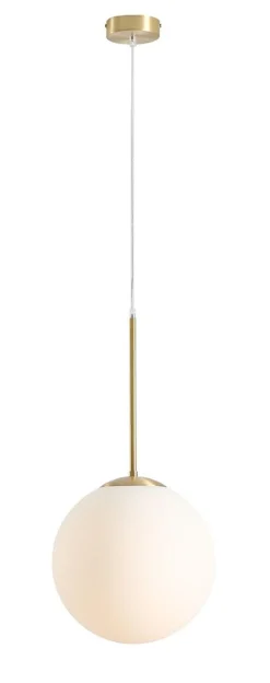 Hängelampen|Bürolampen*ALDEX Hängelampe E27 Modern Glas Ø30 cm Metall Messing Weiß