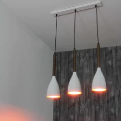 Luminex Hängelampe E27 Retro Design Metall Holz 3-flammig E27< Hängelampen|Esszimmer Lampen