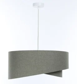 BPS Koncept Hängelampe E27 rund D: 40 cm in Grün Stoff Modern< Hängelampen|Bürolampen