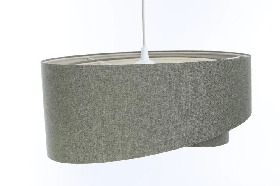 BPS Koncept Hängelampe E27 rund D: 40 cm in Grün Stoff Modern< Hängelampen|Bürolampen