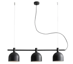 ALDEX Hängelampe E27 Schwarz Metall 83 cm lang 3-flammig< Bürolampen|Feuchtraumleuchten