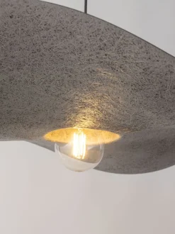 Hängelampen|Moderne Lampen*Sigma Hängelampe E27 Silber Grau Modern Esstisch MUNYA