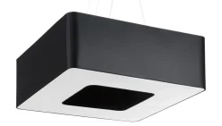 Sollux Hängelampe eckig B: 60 cm Schwarz blendarm Stoff 8x E27< Hängelampen|Esszimmer Lampen