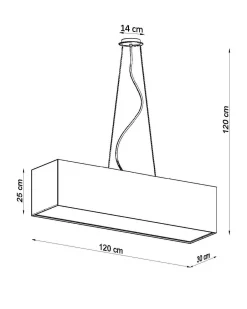Sollux Hängelampe eckig Stoff Glas Schwarz verstellbar 5x E27< Moderne Lampen|Stofflampen