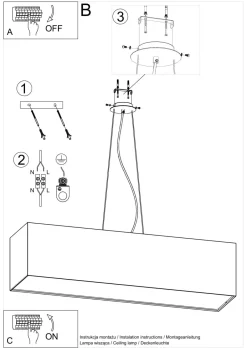 Sollux Hängelampe eckig Stoff Glas Schwarz verstellbar 5x E27< Moderne Lampen|Stofflampen
