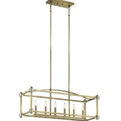 Elstead Hängelampe Esstisch in Messing Höhe verstellbar DOMIDI< Hängelampen|Wohnzimmerlampen