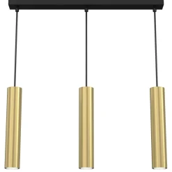 Hängelampen|Moderne Lampen*Luminex Hängelampe Esstisch Messing Schwarz Metall GU10