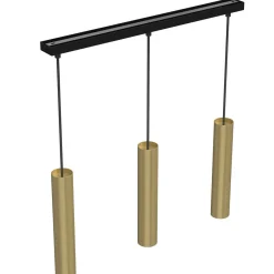 Hängelampen|Moderne Lampen*Luminex Hängelampe Esstisch Messing Schwarz Metall GU10