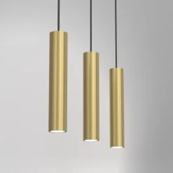 Hängelampen|Moderne Lampen*Luminex Hängelampe Esstisch Messing Schwarz Metall GU10