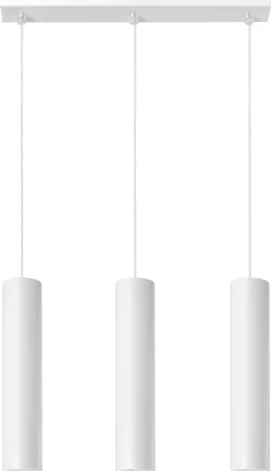 Sollux Hängelampe Esstisch Weiß 3-flammig GU10 höhenverstellbar< Hängelampen|Wohnzimmerlampen