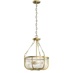 Hängelampen|Bürolampen*Elstead Hängelampe Esszimmer Metall Glas E27 Ø 40,6 cm in Messing