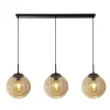 Searchlight Hängelampe 3-flammig E27 Schwarz Champagner Kugelschirm< Hängelampen|Esszimmer Lampen
