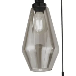 Searchlight Hängelampe 3-flammig E27 Schwarz Rauchgrau< Hängelampen|Bürolampen