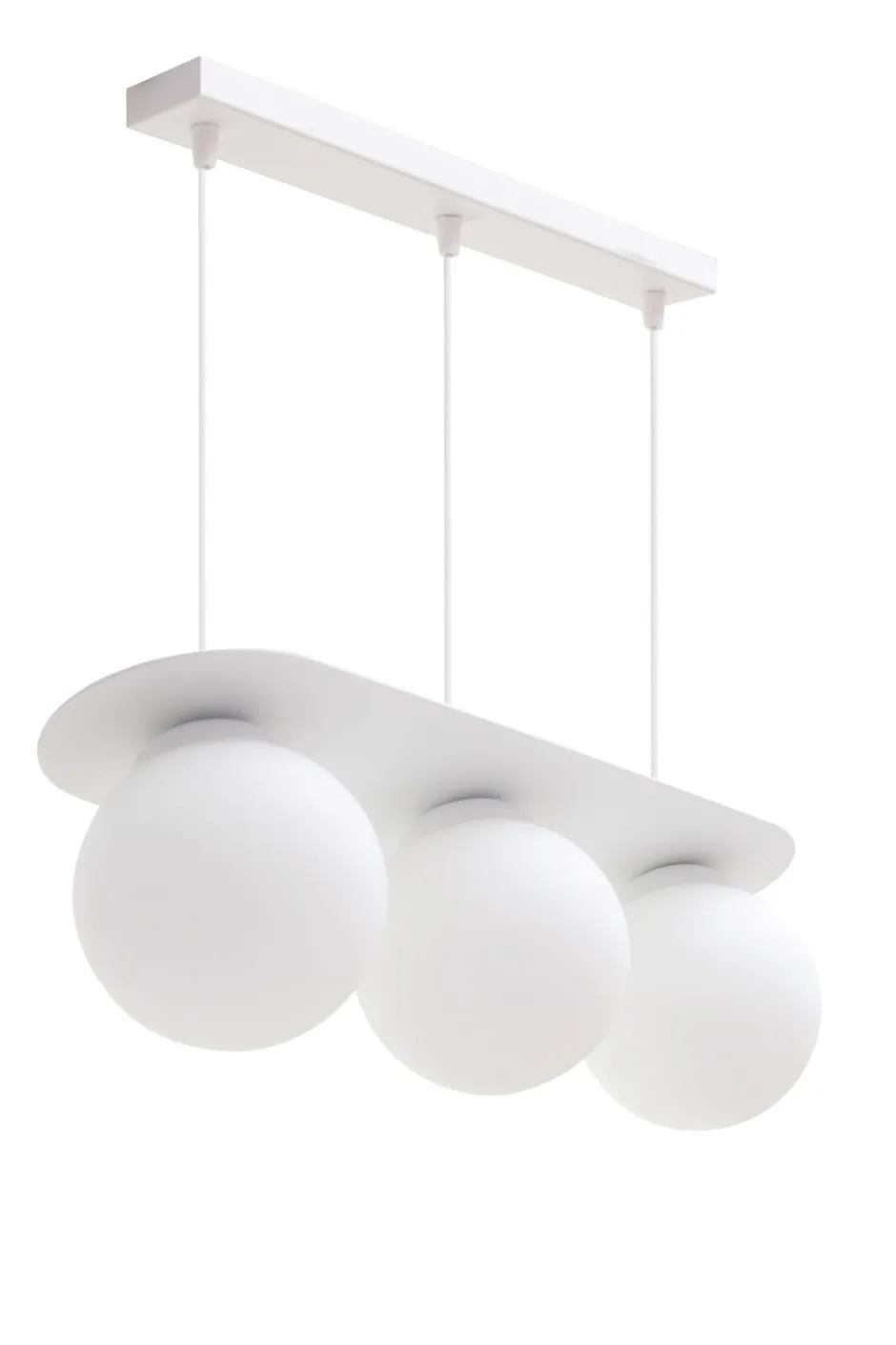 Belis Hängelampe 3-flammig Glaskugeln Weiß 50 cm E27 blendarm< Hängelampen|Bürolampen