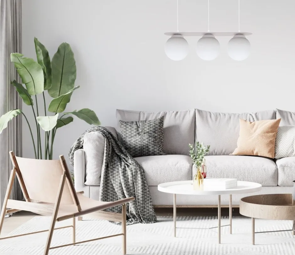 Belis Hängelampe 3-flammig Glaskugeln Weiß 50 cm E27 blendarm< Hängelampen|Bürolampen