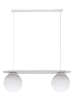 Hängelampen|Bürolampen*Belis Hängelampe 2-flammig Glaskugeln Weiß 50 cm E27 blendarm