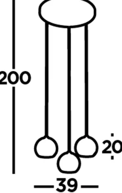 Wohnzimmerlampen|Retro Lampen*Searchlight Hängelampe 3-flammig Schwarz GU10 Ø 39 cm Metall