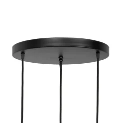 Bürolampen|Lampen Aus Aller Welt*Giovanni Battista Hängelampe 3-flammig Schwarz Messing Eisen Ø 40 cm für E27