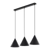 Hängelampen|Esszimmer Lampen*TK Lighting Hängelampe 3-flammig Schwarz L: 75 cm E27 Retro Metall
