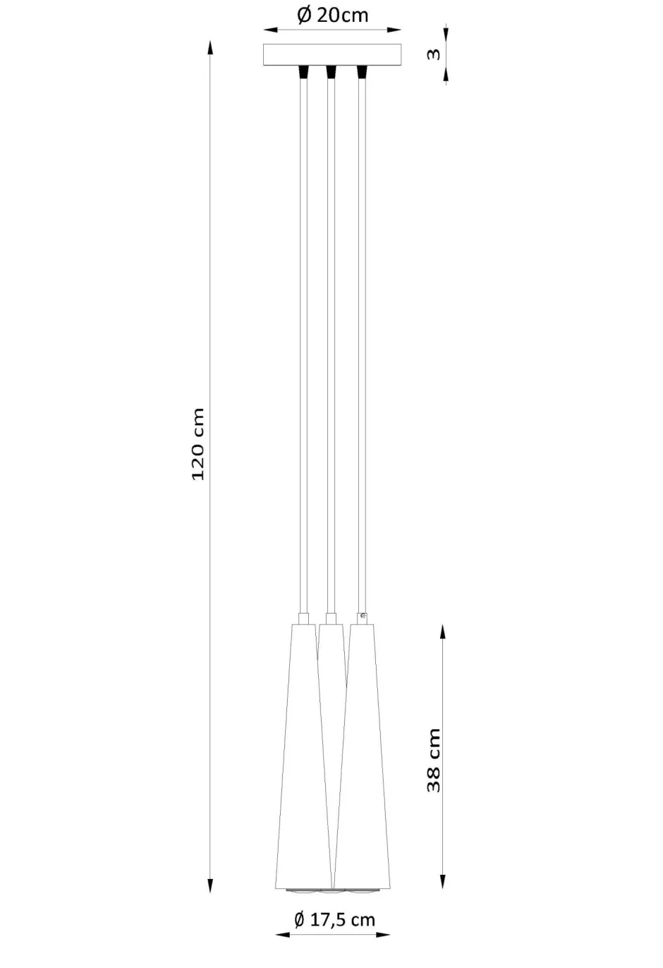 Sollux Hängelampe 3-flammig Skandinavisch Holz Schirm GU10< Hängelampen|Esszimmer Lampen