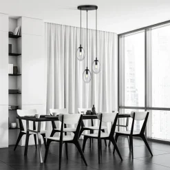 Emibig Hängelampe 3-flammig verstellbar Glas E14 Esstisch< Bürolampen|Küchenlampen