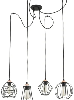 TK Lighting Hängelampe 4flmg Schwarz Galaxy< Hängelampen|Esszimmer Lampen