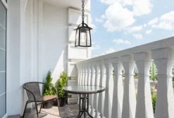 Metall Lampen|Vintage Lampen*Eco-Light Hängelampe Glas Aluminium L:17 cm IP44 Laterne Vintage