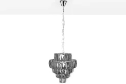 Invicta Interior Hängelampe Glas Grau Ø50 cm 6-flammig E14 stylisch< Schlafzimmer Lampen|Küchenlampen