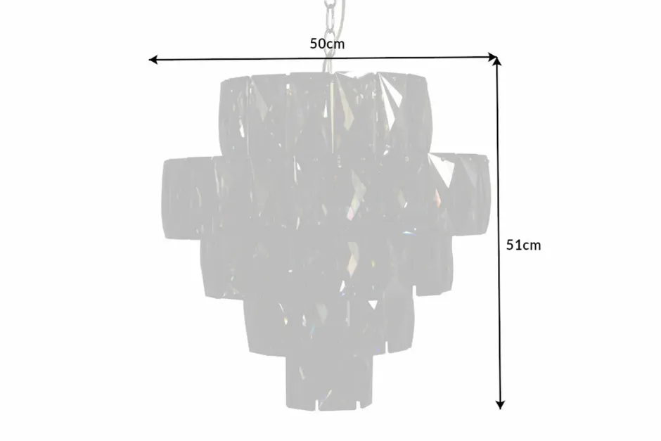 Invicta Interior Hängelampe Glas Grau Ø50 cm 6-flammig E14 stylisch< Schlafzimmer Lampen|Küchenlampen