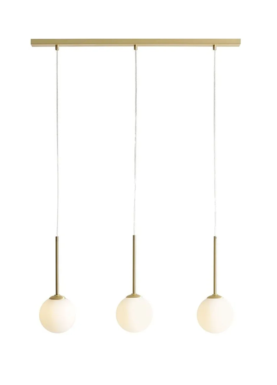 ALDEX Hängelampe Glas Kugeln Metall E14 in Messing Weiß< Hängelampen|Bürolampen