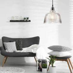 Lamkur Hängelampe Glas Metall Ø 28 cm E27 Vintage Esstisch< Hängelampen|Esszimmer Lampen