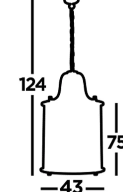 Searchlight Hängelampe Glas Metall Ø 43 cm H: max. 1,5 m verstellbar< Hängelampen|Esszimmer Lampen
