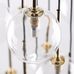 TK Lighting Hängelampe Glas Metall Ø 52 cm H: max. 145 cm in Schwarz Gold< Hängelampen|Esszimmer Lampen