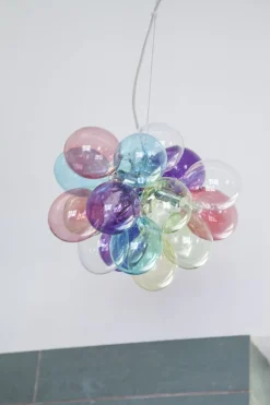 By Rydéns Hängelampe Glas Metall 30 cm breit H: max. 120 cm Bunt< Hängelampen|Wohnzimmerlampen