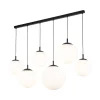 TK Lighting Hängelampe Glas Metall 130 cm lang H: max. 175 cm 6x E27< Hängelampen|Esszimmer Lampen