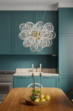 Hängelampen|Wohnzimmerlampen*By Rydéns Hängelampe Glas Metall B: 50 cm H: max. 120 cm in Gold