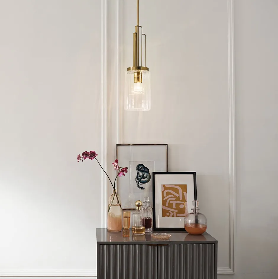 Elstead Hängelampe Glas Metall E27 17,8 cm breit Art Déco< Hängelampen|Bürolampen