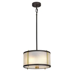 Elstead Hängelampe Glas Metall in Braun Klar verstellbar< Wohnzimmerlampen|Glaslampen